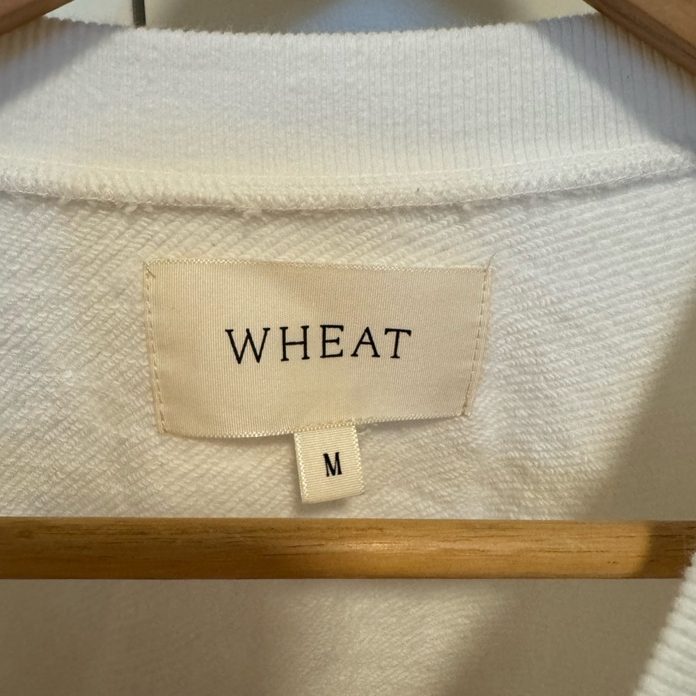 WHEAT Women's White Crew Neck Sweater
